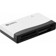 Sandberg SANDBERG Multi Card Reader - CF - MMC - Clé USB (MS) - MicroSD (TransFlash) - SD - SDHC - SDXC - xD - Noir - Blanc - 480 Mbit/s - RoHS