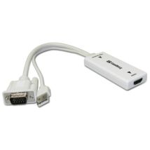 508-78 - Cavo Adattatore Hdmi (usb, Vga), Bianco - Sandberg