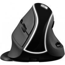 Sandberg - Wireless Vertical Mouse Pro Souris sans Fil Ergonomique 4200 dpi Souris Rechargeable pour Le Bureau la Maison Les Jeux Plug & Play