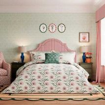 Sanderson - for National Trust Catherinae Duvet Cover Set Double Fuschia