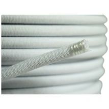 KALEMBAL Sandow élastique BLANC professionnel 9mm (Rouleau de 20 mètres) - Anti-UV - Très résistant
