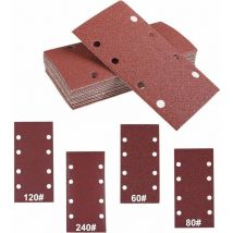 Xinuy - Ahlsen Sandpaper, self-adhesive sandpaper, random orbital sander abrasive, 40 pieces sanding sheets with velcro sanding pads, 8 holes,