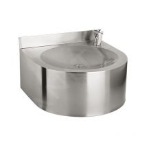 Sanela - Fontaines à boire en inox - Fontaine à boire à suspendre 350x350 mm, inox slun 62