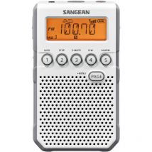 Sangean dt-800 white digital radio pocket am fm mit rds lcd display wiederaufladbare batterie