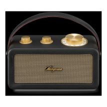 Sangean - RA-101 Black Gold. Design rétro deen bois et en similicuir. Bluetooth 5.0. Autonomie de 19 heures avec une charge complète. Entrée aux pour