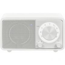 Wr-7 white matte analogico desktop radio fm bluetooth batteria ricaricabile agli ioni di litio - Sangean
