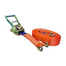 Sangle d'Arrimage 5T - 10M avec Cliquet et Crochets de Bord de Rive