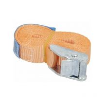 Sangle ceinture 25mm x 2,5m 300daN fixation maintien voiture remorque tracteur tendeur clip attache rapide