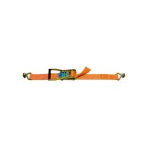 Sangle d'arrimage 50 mm tmu 2500 kg orange 2 crochets doubles lg. 12 m Levac 4570A12