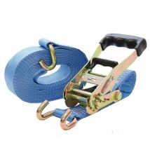 Sangle D'Arrimage À Cliquet 3,5t 8mx50mm - 2 Parties Crochets Ouverts - Np 3500/63-8 Murtra