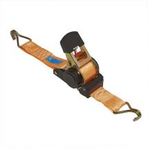 Sangle D'arrimage Avec Tendeur à Cliquet + 450cm 750kg Auto-enroulante