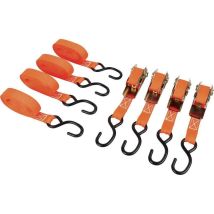 Sangle De Serrage Double Las Spanngurt-set 4-tlg. Mit Ratsche Und Haken 10342 (l X L) 500 Cm X 2.5 Cm 1 Pc(s)