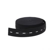 Sangle élastique pour boutonnière 2,0 cm noire 10 m Sangle élastique, pratique et polyvalente