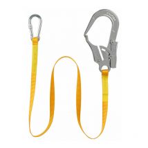 Sangle Longe de Sécurité Longe d'escalade avec Mousqueton Boucle en Acier pour Escalade Alpinisme Antichut (1.8M, 2200KG Max)
