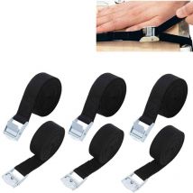 Sangles d'arrimage en nylon pour galerie de toit de voiture, sangles de fixation robustes avec boucles en alliage de zinc, lot de 6