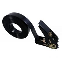 Lecuyer - Sangles d'arrimage polyester enduite polyuréthane noir à cliquet epoxy noir largeur 25 mm, longueur 5 m