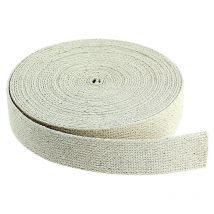 Lecuyer - Sangles de manutention et déménagement, coton, coloris écru, largeur 35 mm, longueur 25 m