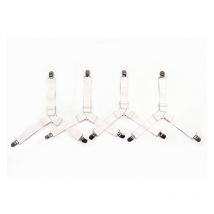 Sangles pour Draps de Lit 4 Pièces Attache Drap Housse Triangle Attache Matelas élastique Tendeur de Draps Réglable Bretelles Sangle pour Matelas