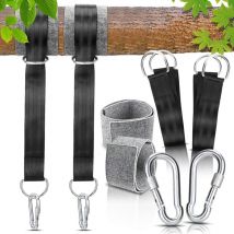 Blue Dream - Gifort Sangles pour Hamacs d'extérieur, Longueur 150 cm Avec Courroies de Suspension pour Balançoires/ Protège arbres, Capacité de