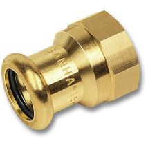 Pressmuffe mit Innengewinde 26x34, für Kupfer Durchmesser 22mm.