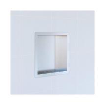 Saniclass Hide Niche de salle de bains 30x30x10cm inox avec cadre à encastrer Inox