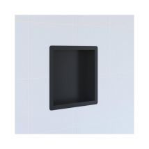 Saniclass Hide Niche de salle de bains 30x30x10cm inox avec cadre à encastrer Noir mat