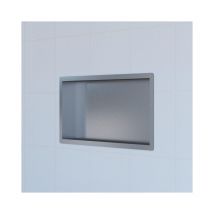 Saniclass Hide Niche de salle de bains 30x60x10cm inox avec cadre à encastrer Inox brossé