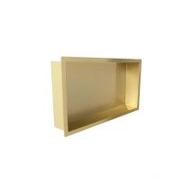 Saniclass Hide Niche de salle de bains encastrable 30x60x7cm inox avec cadre Or brossé
