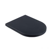 Saniclass - Universo Abattant wc - fermeture douce - déclipsage rapide - duroplast - 46x36cm - slim - noir mat