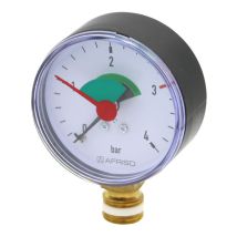 Heizungsmanometer 3/8' 0-4 Bar Anschluss unten - Sanicomfort