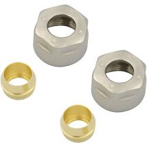 Klemmverschraubung 15 mm für Metallrohr - 2 Stück - Sanicomfort