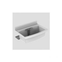 Sanit - Beckenkombination maxi 60008B60099 granit, Ablage anthrazit, mit Standrohr, Trichter