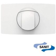 Sanit - Plaque de commande double touche, pour réservoir encastré, blanche