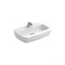 Up Rectangular Lavabo Appoggio 60X40 H.12 Con Foro Centrale Bianco - Sanitana