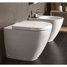 Pozzi Ginori-geberit - Sanitari bagno da appoggio Geberit Icon Rimfree vaso sedile e bidet