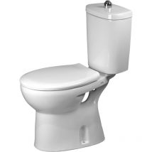 Rubinetteriashop - Sanitario wc monoblocco installazione a terra scarico a pavimento Easy Magic KITEASYM2 Cromo