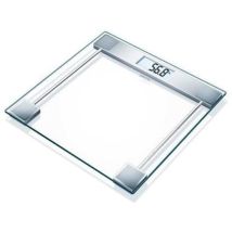 Pèse personne de salle de bain – Balance numérique en verre – Alimentation électrique – SAMUK