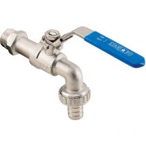 Sanitop-Wingenroth 17037 - Rubinetto a sfera in acciaio inox, 1,3 cm