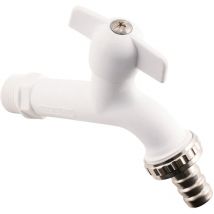 Sanitop-Wingenroth - Valvola di scarico in plastica, 1,27 cm, colore: Bianco