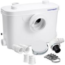 1tool - Aquamatix Hebeanlage 400W Sanitär Abwasserpumpe 100L/min 6,5m Vertikale Förderstrecke mit 3 Einlässen für Toilette, Waschbecken und Badewanne