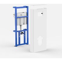 Sanit Sanitärmodul INEO SOLO für Wand-WC pulverbeschichteter Stahlrahmen 1126/458/138 mm 2-Mengenspülung Sicherheitsglas