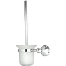 Sanlingo - Luxe Brosse de wc Toilette Bain Blanc Chrome