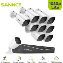 Sannce - 1080P hd 16CH dvr Sécurité ir Vision Nocturne Détection Mouvement Accès Distance Kit de Surveillance