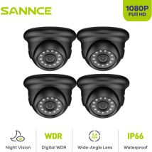 Sannce - 4pcs 1080P hd Camera Night Vision Motion Detection Remote Monitoring Camera