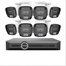 SANNCE 5MP 8 CH PoE Security Camera System with Human Vehicle Detection Two-Way Communication