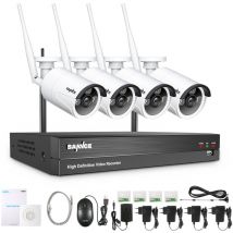 Sannce - 8CH Wireless cctv NVR-System 1080P nvr Wifi ir-cut 1080P ai ip CCTV-Kamera-Sicherheitssystem Videoüberwachungskit für den Außenbereich