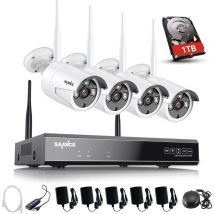Sannce - 8CH 3MP Système de sécurité vidéo sans fil 5MP hdmi nvr avec 4PCS 3MP Wifi Kit de surveillance de caméra ip étanche en plein air 100ft 30m