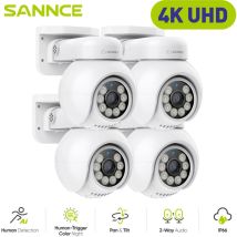 SANNCE 8MP PoE Security Outdoor Camera with Smart Detection Two-Way Audio IP66