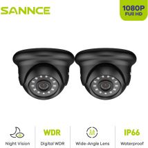 Sannce - Caméra de sécurité 1080pcaméra dôme tvi vision nocture 20m weatherproof IP66 - 2 x caméra dôme