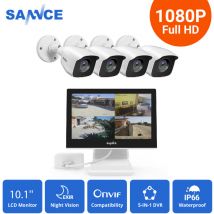 Sannce - Le kit de système de vidéosurveillance de sécurité 4 canaux cctv prend en charge onvif Outdoor 4 caméras - 0TB hdd